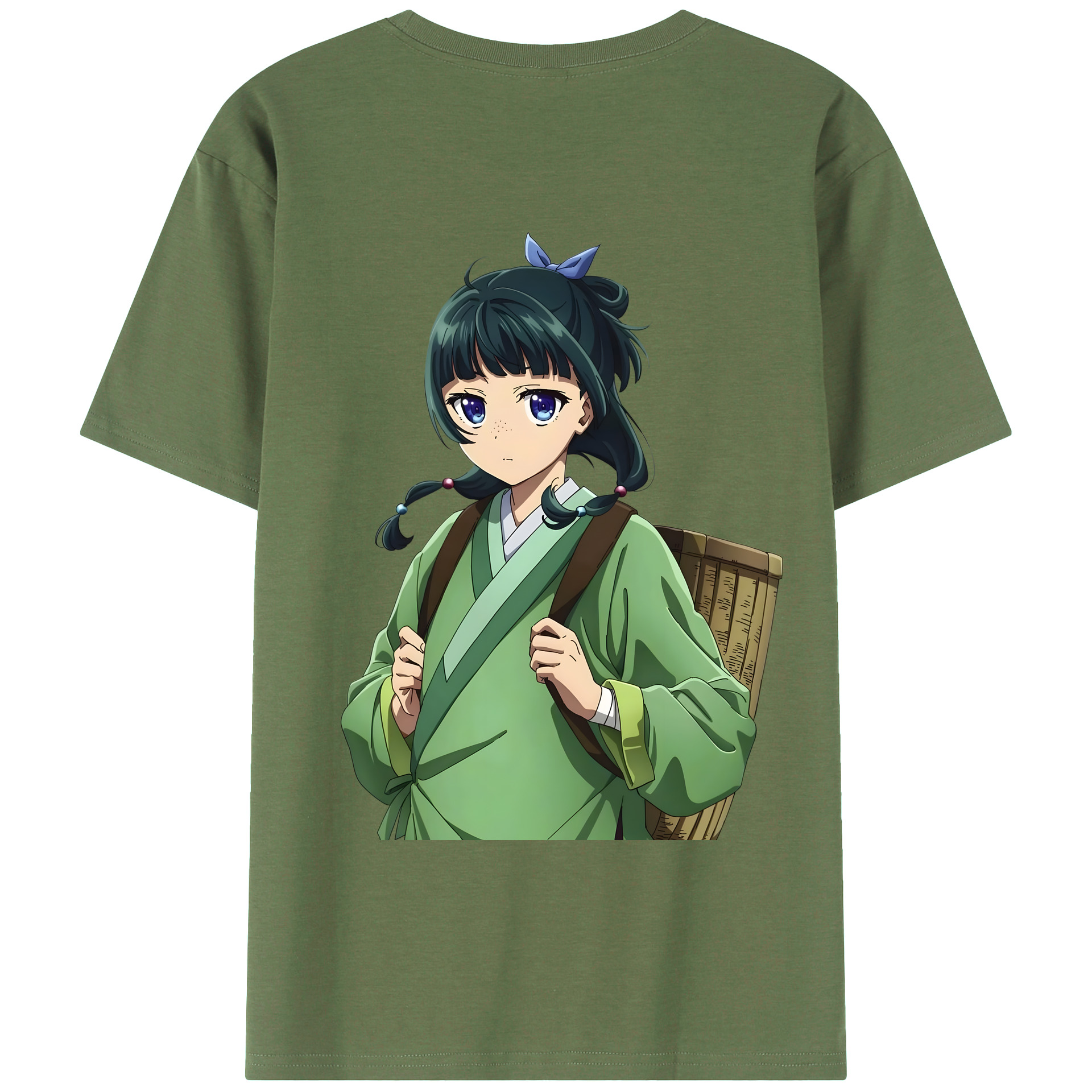 （画像用） 薬屋のひとりごと The Apothecary Diaries 綿100％ メンズ半袖Tシャツ（バックプリント） 通気性